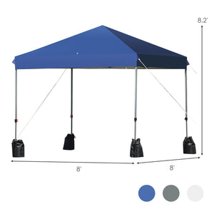 8’x8' Outdoor Pop up Canopy Tent w/Roller Bag