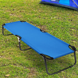 Outdoor Folding Camping Bed for Sleeping Hiking Travel-Black