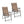 2 Pieces Outdoor Patio Folding Chair with Armrest for Camping Garden