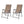 2 Pieces Outdoor Patio Folding Chair with Armrest for Camping Garden