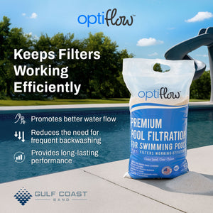 OptiFlow 50Lb Premium Pool Filtration Angular Sand w/Pure Silica Formula, 3 Pack