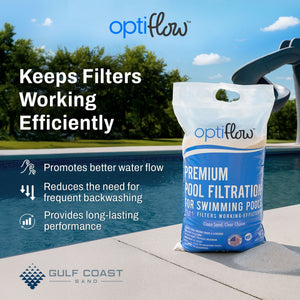 OptiFlow 50Lb Premium Pool Filtration Angular Sand w/Pure Silica Formula, 4 Pack