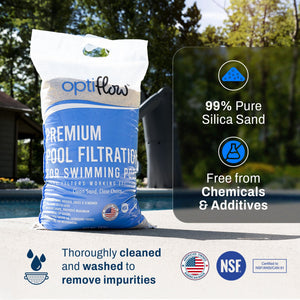 OptiFlow 50Lb Premium Pool Filtration Angular Sand w/Pure Silica Formula, 2 Pack