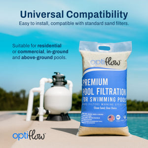 OptiFlow 50Lb Premium Pool Filtration Angular Sand w/Pure Silica Formula, 2 Pack