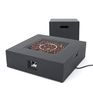 Outdoor 50000 BTU Propane Fire Pit - Dark Grey