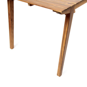 Outdoor 7-Piece Acacia Wood Dining Set with Taiga 69 Table and Cream Cushions