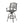 Outdoor Cast Aluminum Swivel Bar Stool with Scrolled Arms - Bronze