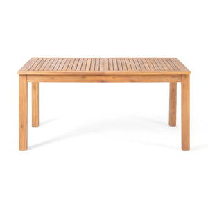 Outdoor Expandable Dining Table with Square Legs - Dark Gray or Light Brown