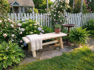 Outdoor Farmhouse Entryway Bench