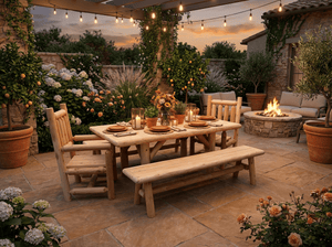 Outdoor Farmhouse Patio Table and Chairs