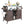 Outdoor Kitchen Island Bar Cart with Stainless Steel Top - Natural Finish