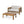 Outdoor Patio Set with Coffee Table and Loveseat - Teak Beige
