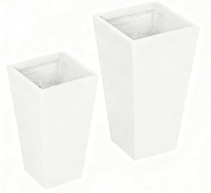Outdoor Planter Set with Drainage Holes - 2-Pack, Magnesium Oxide