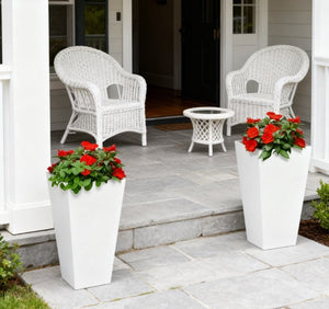 Outdoor Planter Set with Drainage Holes - 2-Pack, Magnesium Oxide