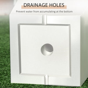 Outdoor Planter Set with Drainage Holes - 2-Pack, Magnesium Oxide