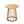 Outdoor Round Top Dining Table with Slat Design - Light Brown