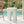 Outdoor Round Top Side Table with Lightweight Concrete Construction - Antique White