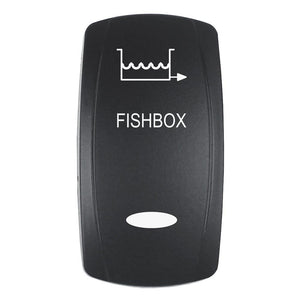 Pacer Actuator - 'FISHBOX' f/V Series Contura Switches - Black - Laser Etched (Top/Bottom Light) [EV2LE-FBX] - TRAPSKI