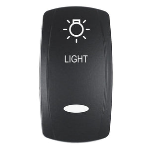 Pacer Actuator - 'LIGHT' f/V Series Contura Switches - Black - Laser Etched (Top/Bottom Light) [EV2LE-LT] - TRAPSKI