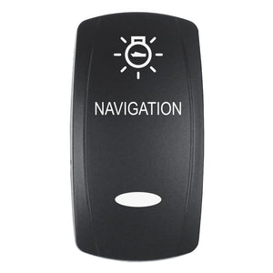 Pacer Actuator - 'NAVIGATION' f/V Series Contura Switches - Black - Laser Etched (Top/Bottom Light) [EV2LE-NAV] - TRAPSKI