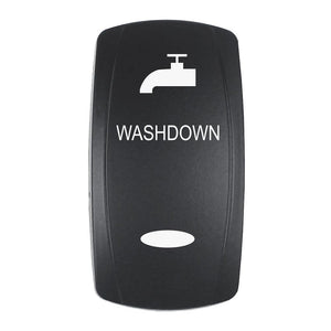 Pacer Actuator - 'WASHDOWN' f/V Series Contura Switches - Black - Laser Etched (Top/Bottom Light) [EV2LE-WSHDWN] - TRAPSKI