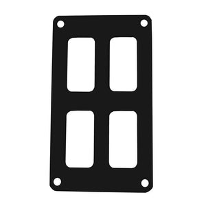 Pacer Switch Panel - 2 Switch 2 Row - 3" x 4.75" - Black Powder Coated Aluminum [PSC-22-BK] - TRAPSKI