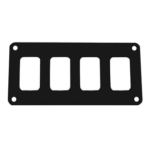 Pacer Switch Panel - 4 Switch 1 Row - 5.5" x 2.75" - Black Powder Coated Aluminum [PSC-41-BK] - TRAPSKI