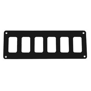 Pacer Switch Panel - 6 Switch 1 Row - 8" x 2.75" - Black Powder Coated Aluminum [PSC-61-BK] - TRAPSKI