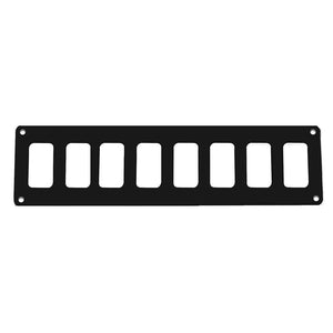 Pacer Switch Panel - 8 Switch 1 Row - 12.5" x 2.75" - Black Powder Coated Aluminum [PSC-81-BK] - TRAPSKI