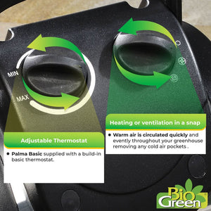 Bio Green Palma Basic Greenhouse Space Heater, 120 Sq Ft, 1500 Watts (3 Pack) - TRAPSKI