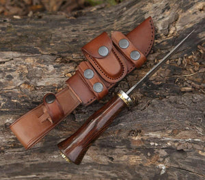 Panther Hunting Knife with Exotic Wenge Wood Handle - TRAPSKI
