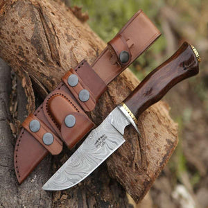 Panther Hunting Knife with Exotic Wenge Wood Handle - TRAPSKI