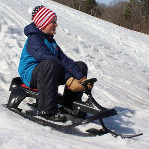 Flexible Flyer PT Blaster Plastic Steering Snow Ski Sled with Brakes and Seat