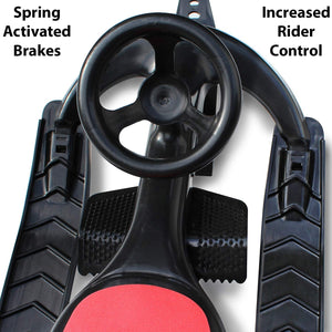 Flexible Flyer PT Blaster Plastic Steering Snow Ski Sled with Brakes and Seat