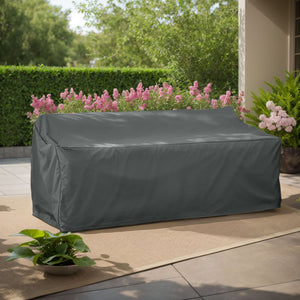 Patio 3 Seater Sofa Cover with Durable UV-Resistant Fabric - Beige or Dark Gray