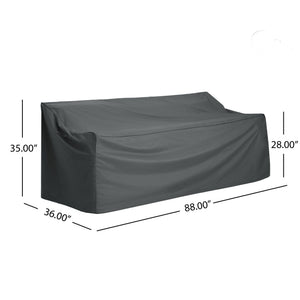 Patio 3 Seater Sofa Cover with Durable UV-Resistant Fabric - Beige or Dark Gray