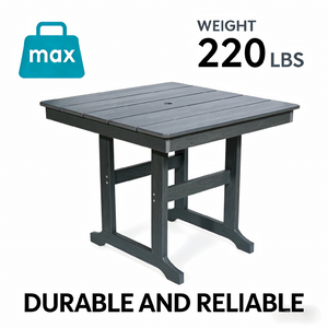 HDPE Outdoor Patio Dining Set with Table and 4 Chairs - Weather-Resistant