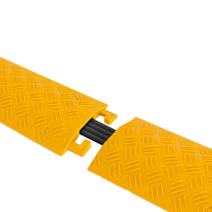 Pyle 40" Cable Wire Protector Cover Ramp for Floor Cord Safety, Yellow (2 Pack)