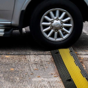 Pyle 5 Channel Cable Wire Protector Cover Ramp w/ Flip Lid for Floor Cord Safety