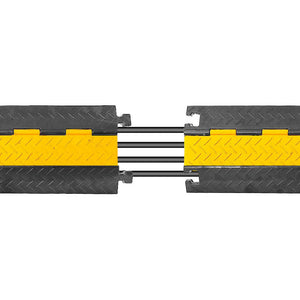 Pyle 5 Channel Cable Wire Protector Cover Ramp w/ Flip Lid for Floor Cord Safety