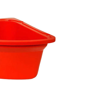 Little Giant 26 Quart Plastic Hanging Corner Livestock Animal Feeder Bucket, Red