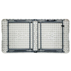 Plastic Development Group 4 Foot Long Fold in Half Banquet Folding Table, White