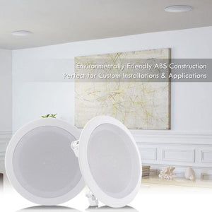 Pyle PDIC1661RD 6.5 Inch 200 Watt In Ceiling Wall 2 Way Speaker System (2 Pairs) - TRAPSKI