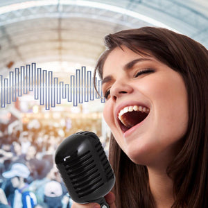 Pyle Pro PDMICR42BK Vintage Retro Style Dynamic Studio Desktop Vocal Microphone