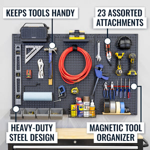 51" x 32" PRO Pegboard | 23 Attachments