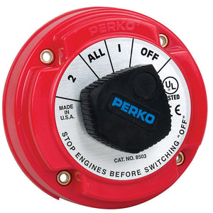 Perko 8503DP Medium Duty Battery Selector Switch w/Alternator Field Disconnect w/o Key Lock - TRAPSKI