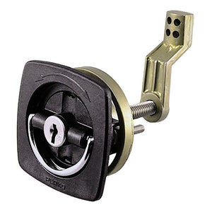 Perko Black Flush Lock - 2.5" x 2.5" w/Offset Cam Bar Flexible Polymer Strike - TRAPSKI