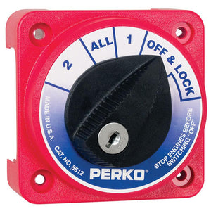 Perko Compact Medium Duty Battery Selector Switch w/Key Lock - TRAPSKI