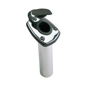 Perko Fishing Rod Holder - 65 Angled Flush Mount - Chrome Plated Zinc - TRAPSKI