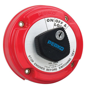 Perko Medium Duty Main Battery Disconnect Switch w/Alternator Field Disconnect & Key Lock - TRAPSKI